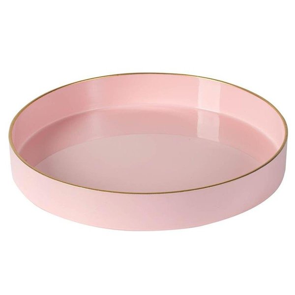 R16 Home Pink Round Decorative Tray 44767